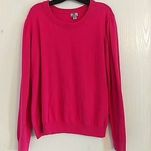 Worthington Womens XL Pink Crew Sweater